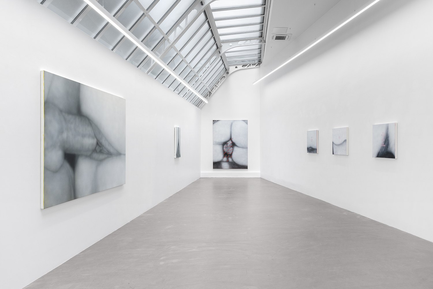 Vue d’installation de Sex Paintings, Bremond Capela, Paris, France, 2025